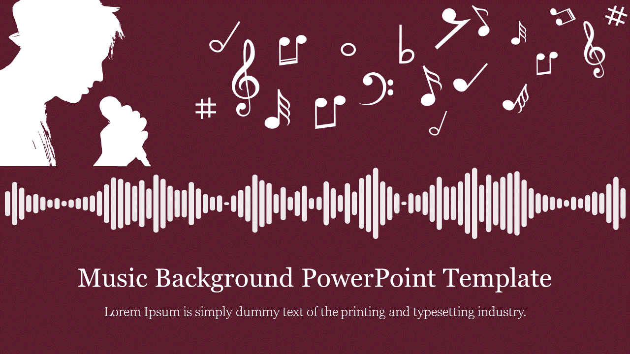 Creative Dark Music Background PowerPoint Template